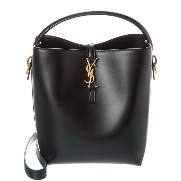 Saint Laurent Handbags - Saint Laurent Le 37 Leather Bucket Bag, Black